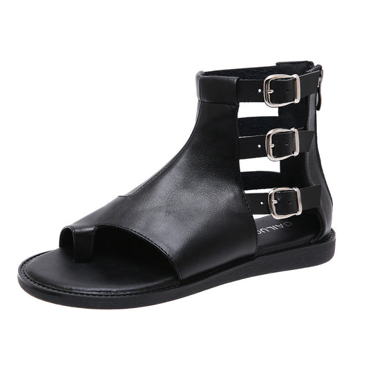 Sandalias Planas Cómodas con Anillo de Dedo para Mujer - Image 6