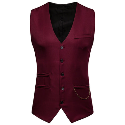 Chaleco y Chaqueta de Traje para Hombre con Accesorios de Lujo - Image 9