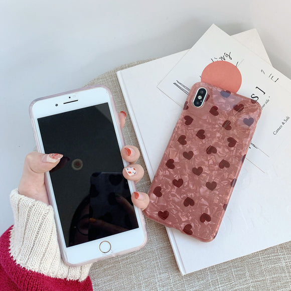 Funda para Celular con Patrón de Conchas - Diseño Romántico para Chicas
