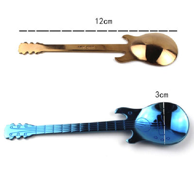 Juego de Cucharas Guitarra Acero Inoxidable para Café, Postre y Té - Image 5