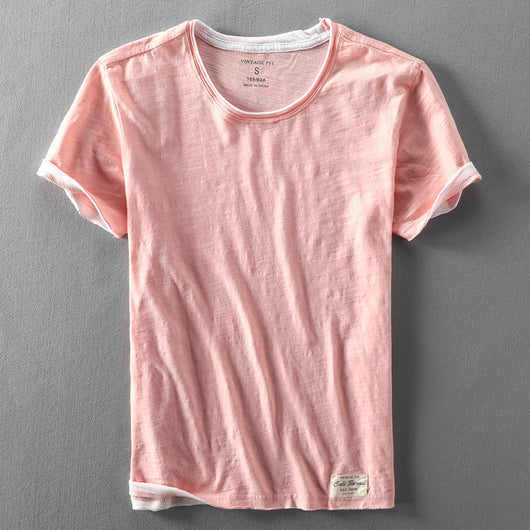 Camiseta Hombre Algodón Slub Verano Casual Ligera - Image 4