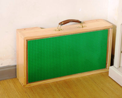 Mesa Plegable Infantil 2 en 1 con Pizarrón y Bloques de Construcción - Image 5