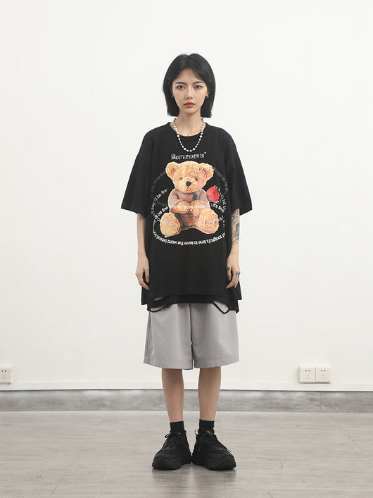 Playera Estampado Oso de Manga Corta - Image 3