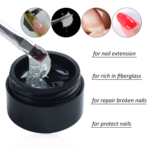 Gel Constructor UV con Fibra de Seda - Reparación y Extensión de Uñas Profesional