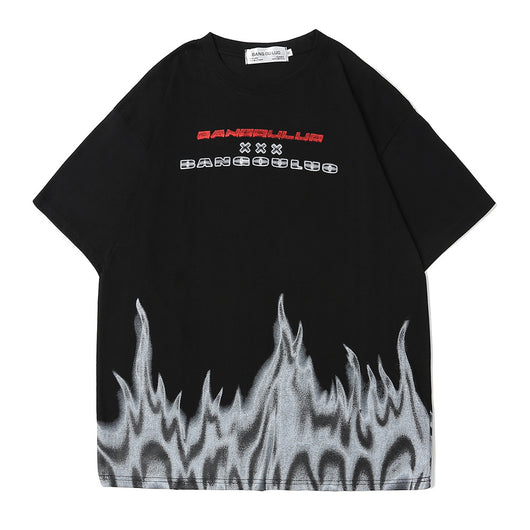 Camiseta Estampado Llamas para Hombre - Image 9