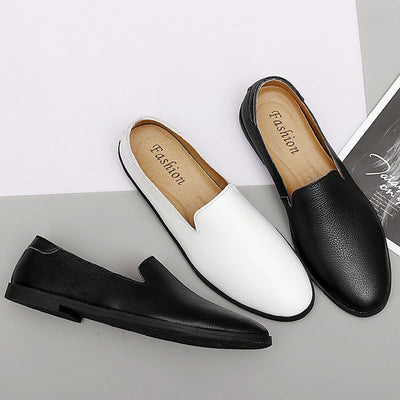 Zapatos Casuales de Cuero Blanco con Suela Suave - Estilo Británico Moderno - Image 5