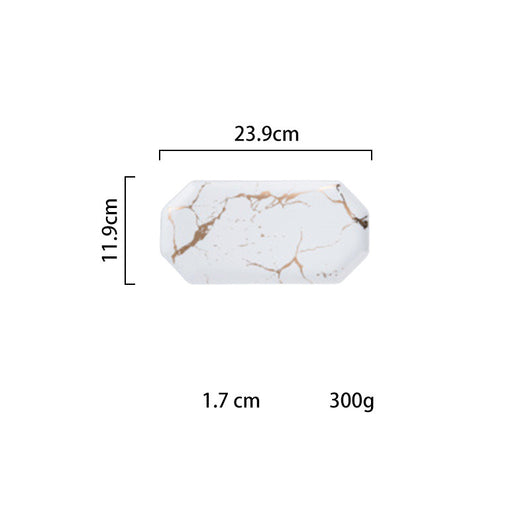 Bandeja de Cerámica Irregular Mármol y Oro - Lujo Minimalista - Image 11