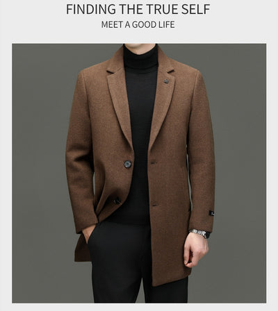 Abrigo de Lana Entallado para Hombre - Corte Moderno Otoño Invierno - Image 21