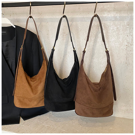 Bolsas Bucket de Ante Vintage para Mujer - Image 26