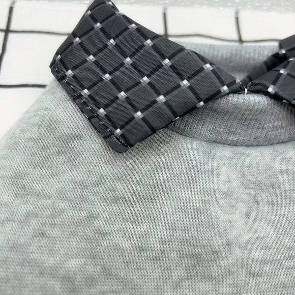 Suéter de Cuello Falso Velvet para Mascotas - Abrigo Elegante de Dos Piezas