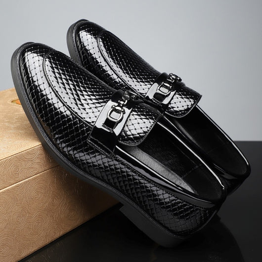 Zapatos de Cuero Ejecutivos Estilo Británico Minimalista para Hombre