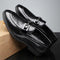 Zapatos de Cuero Ejecutivos Estilo Británico Minimalista para Hombre