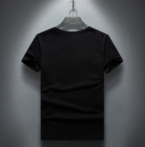 Camiseta Manga Corta Diamante para Hombre Estilo Europeo y Americano