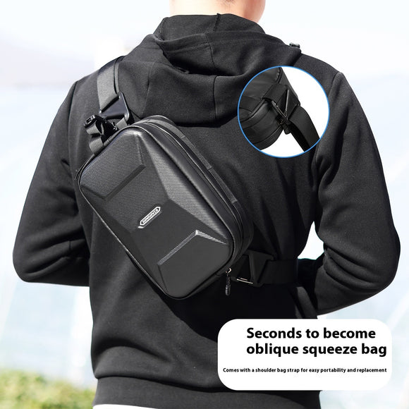 Bolsa Frontal de Bicicleta Montañera con Carcasa Rígida y Gran Capacidad