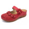 Sandalias Cuña Vintage con Flores para Mujer - Comodidad de Verano