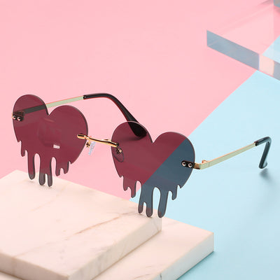 Gafas de Sol Rimless Lágrimas de Amor - Estilo Personalidad Mujer - Image 3