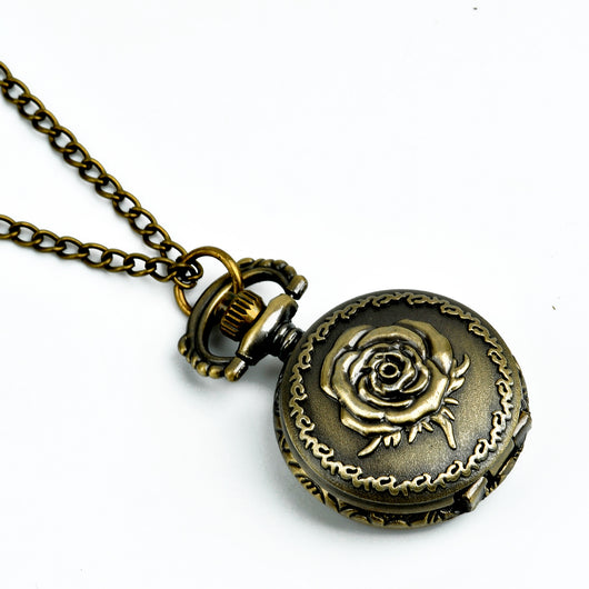 Reloj de Bolsillo Bronce con Rosa - Image 5