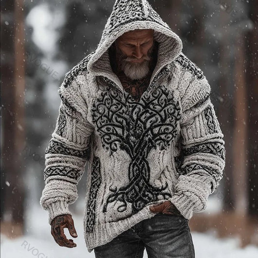 Sudadera Estampada con Capucha de Punto para Hombre - Image 7