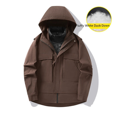 Chaqueta Cortaviento de Trabajo 3 en 1 Desmontable para Exterior - Image 9