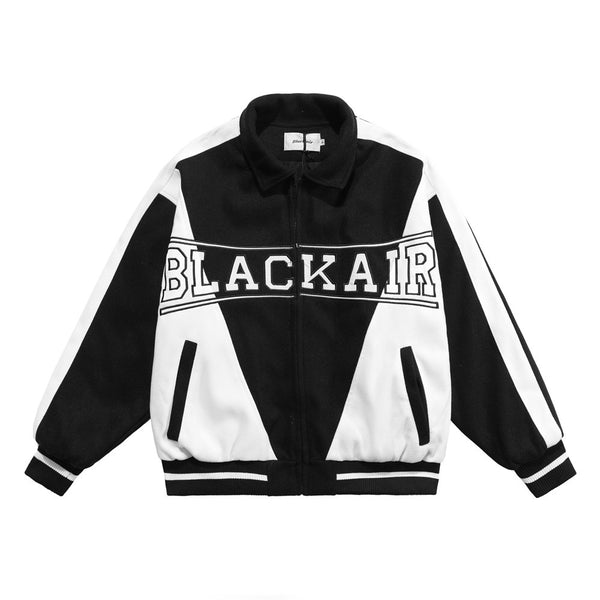 Chamarra Acolchada Hombre Estilo Americano con Letras Contraste