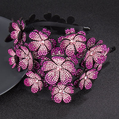 Diadema Ancha con Strass Brillantes - Accesorio Antideslizante Premium