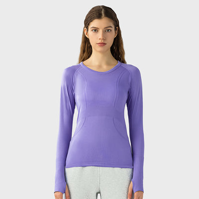 Playera Deportiva Mujer Cuello Redondo Ajustada y Transpirable - Image 17