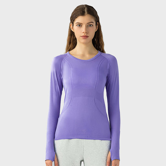 Playera Deportiva Mujer Cuello Redondo Ajustada y Transpirable - Image 17