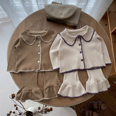 Conjunto de Dos Piezas Cardigan Tejido y Pantalón Acampanado para Bebé - Image 20