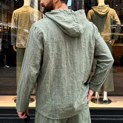 Camisa Hoodie Suelta Casual de Manga Larga para Hombre - Image 22