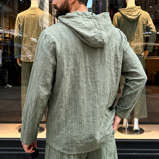 Camisa Hoodie Suelta Casual de Manga Larga para Hombre - Image 22
