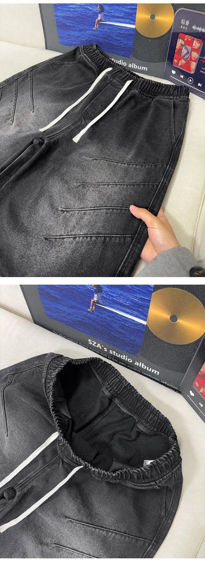 Shorts Denim Lavado con Efecto Arrugado para Hombre - Image 13