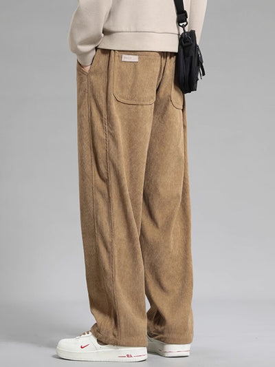 Pantalones Casuales Hombre Otoño Invierno - Corte Recto Pierna Ancha Moda Urbana - Image 21