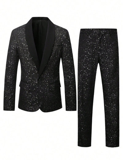 Conjunto de Traje Brillante para Hombre - Saco y Pantalón - Image 15