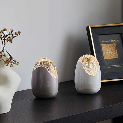 Lámpara de Mesa Huevo con Textura de Cristal - Diseño Minimalista - Image 5