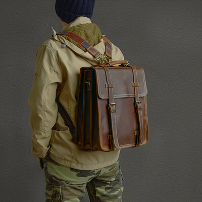 Mochila Vintage de Cuero Crazy Horse - Diseño Clásico y Duradero - Image 13