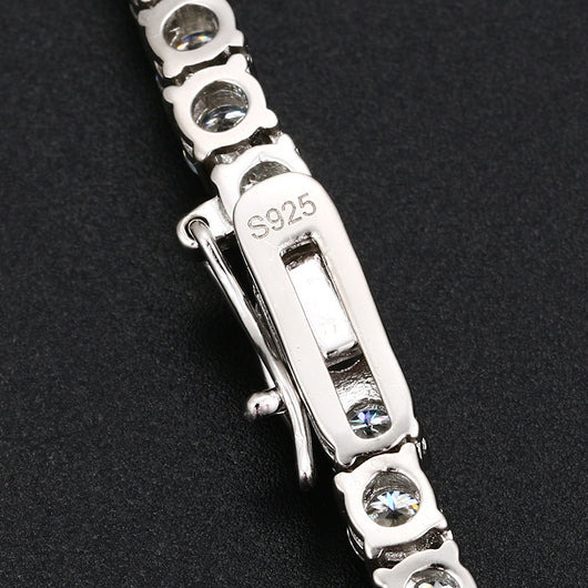 Cadena Hip Hop Plata 925 Moissanita Fila Única para Hombre - Image 3