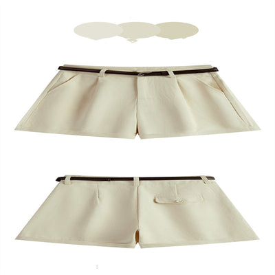 Pantalón Ancho Blanco de Pierna Recta - Versión Coreana Multiusos - Image 6