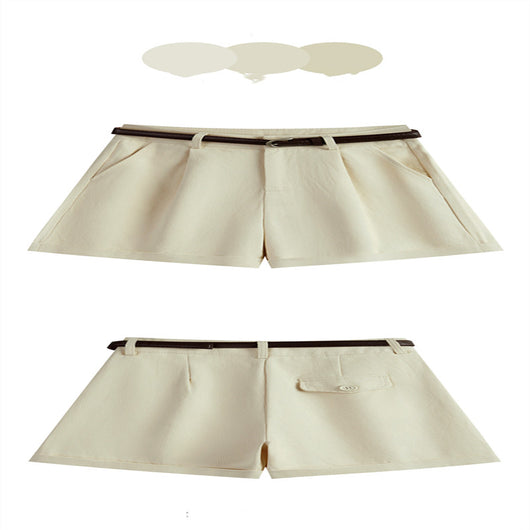 Pantalón Ancho Blanco de Pierna Recta - Versión Coreana Multiusos - Image 6