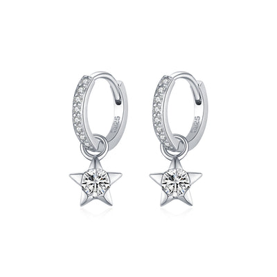 Aretes de Plata S925 con Diamantes Brillantes Estilo Urbano Versátil - Image 5