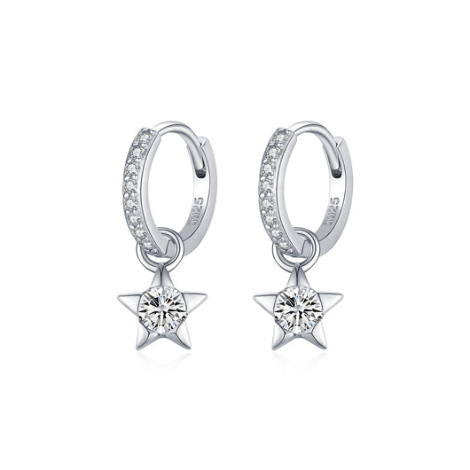 Aretes de Plata S925 con Diamantes Brillantes Estilo Urbano Versátil - Image 5