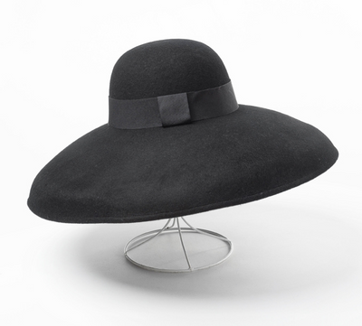 Sombrero de Ala Ancha Clásico en Lana Pura Negro para Mujer - Image 4