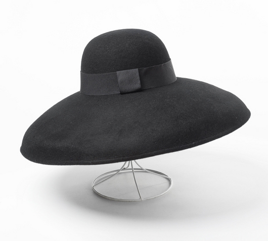 Sombrero de Ala Ancha Clásico en Lana Pura Negro para Mujer - Image 4
