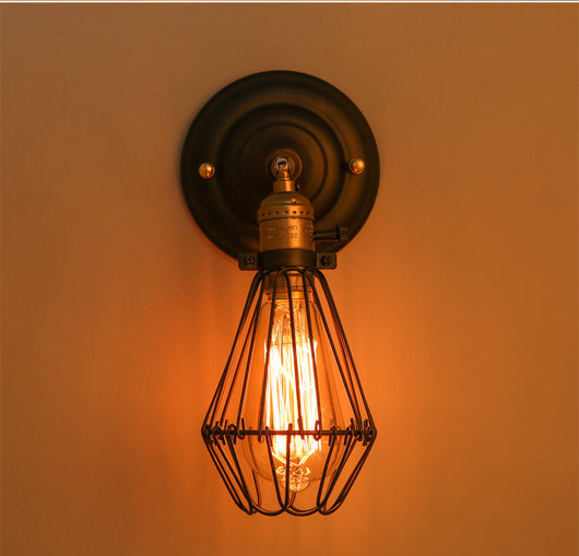 Lámpara de Pared Industrial Retro Estilo Hierro Forjado para Bar y Restaurante - Image 16