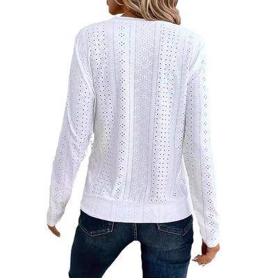 Suéter Casual de Cuello Redondo y Manga Larga para Mujer - Image 5