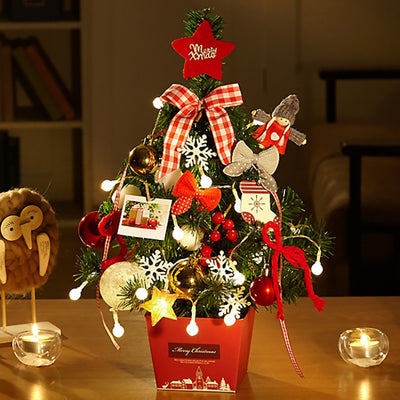 Árbol de Navidad Pequeño de Escritorio con Adornos Decorativos - Image 5
