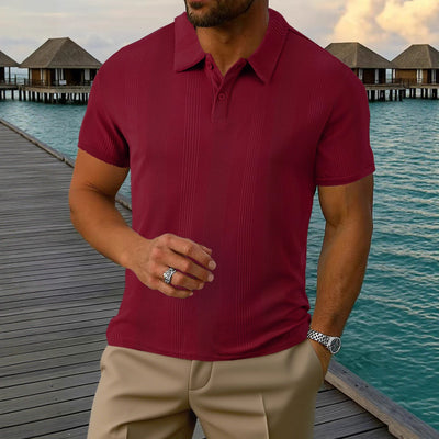 Polo Texturizado de Manga Corta para Hombre - Image 2