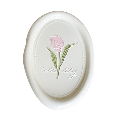 Plato de Cerámica con Relieve Tulipán Calla - Vajilla Francesa - Image 5