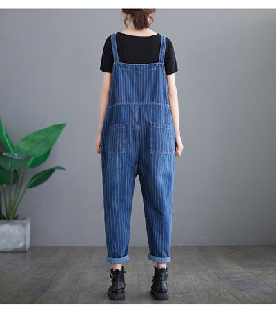 Overol Denim a Rayas para Tallas Grandes - Image 6