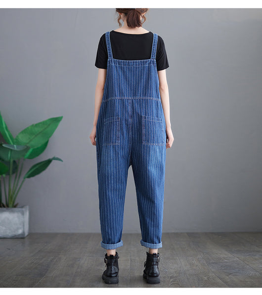 Overol Denim a Rayas para Tallas Grandes - Image 6