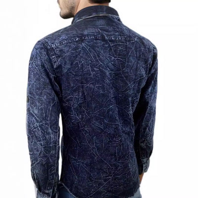 Camisa Vaquera Manga Larga Slim Fit para Hombre - Image 4